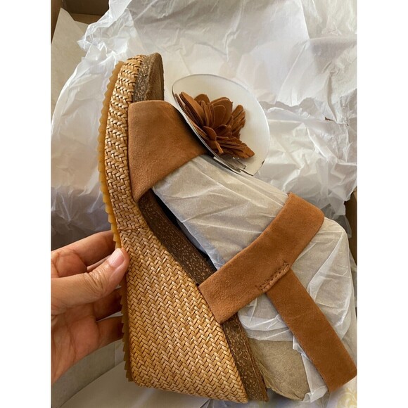 Söfft Women's Cali Hand-Cut Flower Blossom Comfort Wedge Sandals Size 10 Ginger - Picture 8 of 8